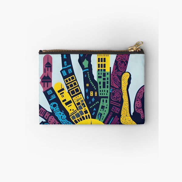 Item preview, Abstract Colorful City Handart Tshirts and wall art designed and sold by TshirtTown77.