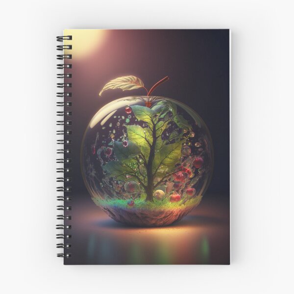 Item preview, An apple made of glass with a tiny fantasy world inside 11 designed and sold by jetaiart.