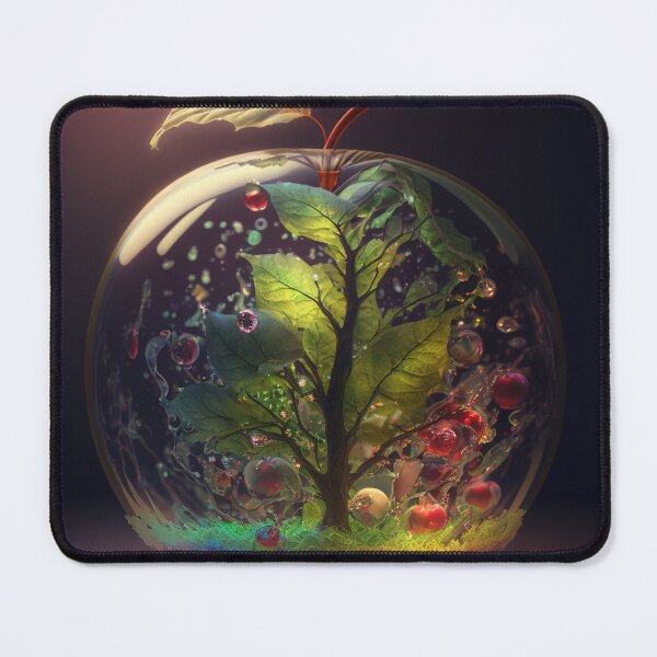 Item preview, An apple made of glass with a tiny fantasy world inside 11 designed and sold by jetaiart.