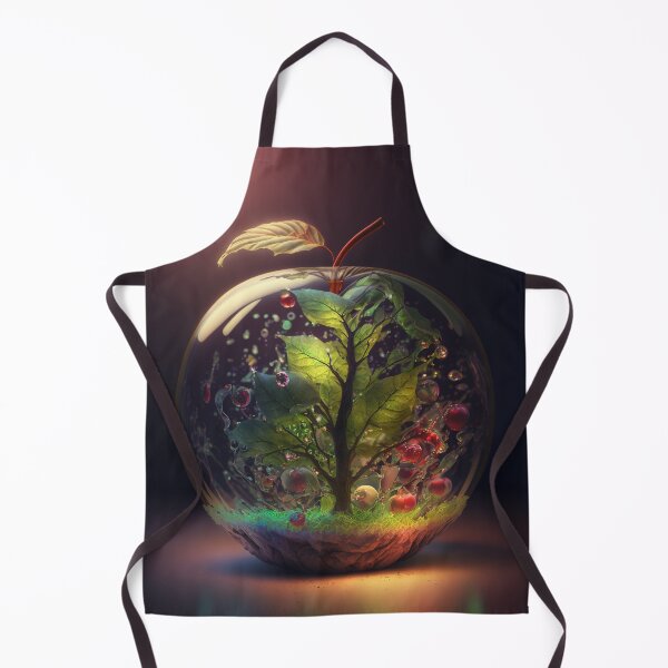 Item preview, An apple made of glass with a tiny fantasy world inside 11 designed and sold by jetaiart.