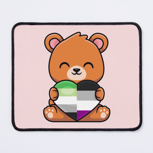 Item preview, Aro Ace Pride Flag Bear with Heart designed and sold by everything4eva.