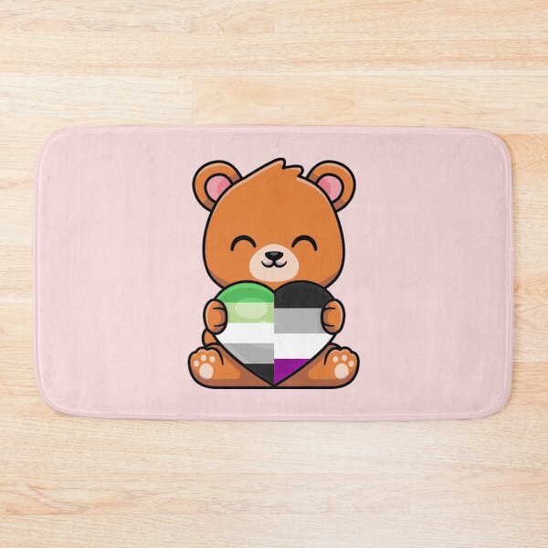 Item preview, Aro Ace Pride Flag Bear with Heart designed and sold by everything4eva.