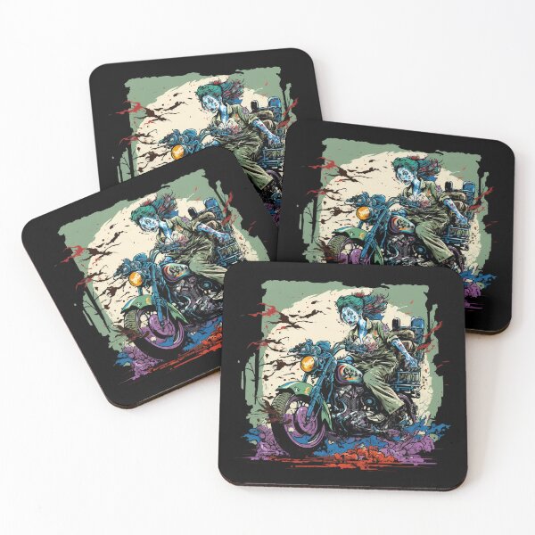 Item preview, Zombie Girl riding a motorcycle designed and sold by pxdg.