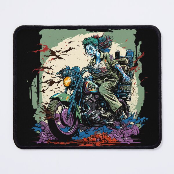 Item preview, Zombie Girl riding a motorcycle designed and sold by pxdg.
