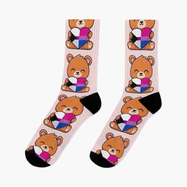 Item preview, Demi Bi Pride Flag Bear with Heart designed and sold by everything4eva.