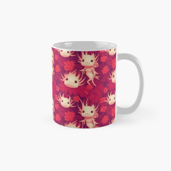Item preview, Axolotl Cute Floral pattern designed and sold by AI Creations ⭐⭐⭐⭐⭐.