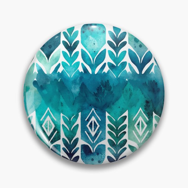Artikelvorschau, Watercolor Pattern Indigo Teal entworfen und verkauft von artavantgarde.