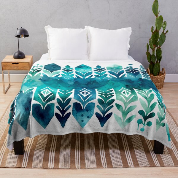 Artikelvorschau, Watercolor Pattern Indigo Teal entworfen und verkauft von artavantgarde.