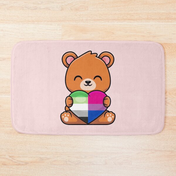 Item preview, Aro Bi Pride Flag Bear with Heart designed and sold by everything4eva.