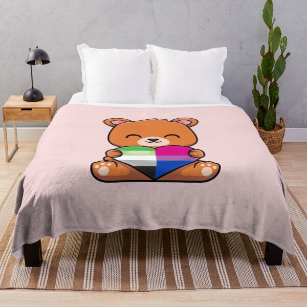 Item preview, Aro Bi Pride Flag Bear with Heart designed and sold by everything4eva.