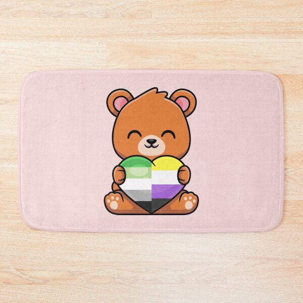 Item preview, Aro Enby Pride Flag Bear with Heart designed and sold by everything4eva.