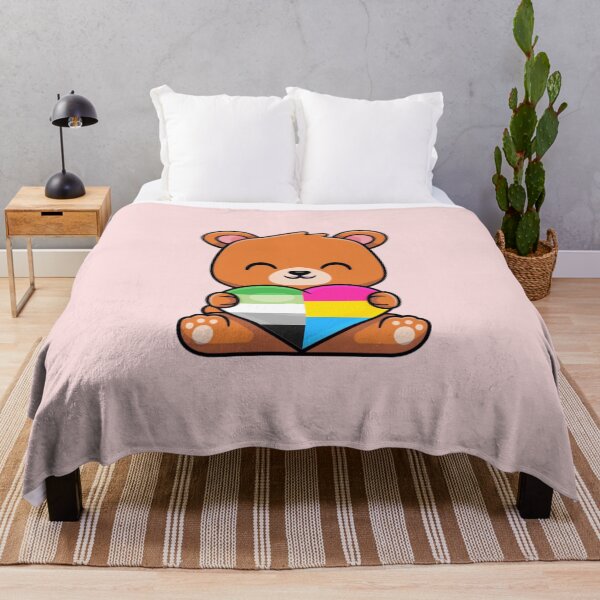 Item preview, Aro Pan Pride Flag Bear with Heart designed and sold by everything4eva.