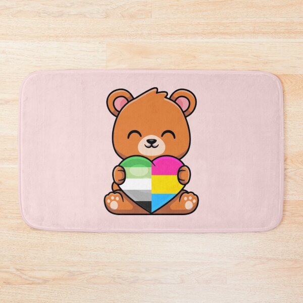 Item preview, Aro Pan Pride Flag Bear with Heart designed and sold by everything4eva.