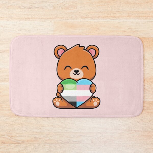 Item preview, Aro Trans Pride Flag Bear with Heart designed and sold by everything4eva.