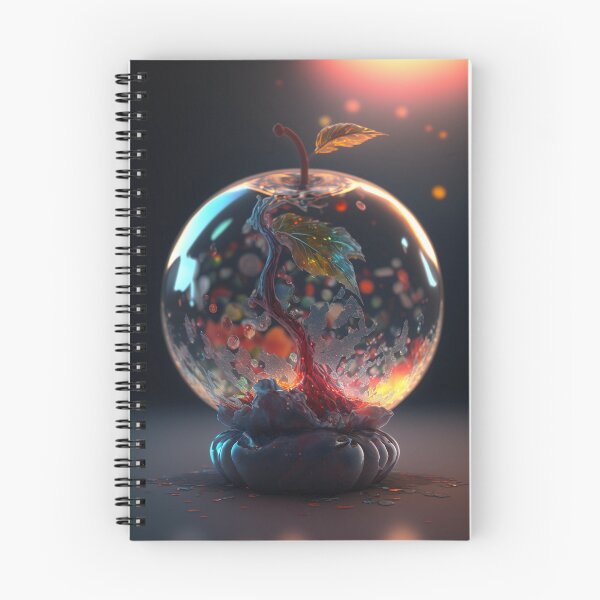 Item preview, An apple made of glass with a tiny fantasy world inside 12 designed and sold by jetaiart.