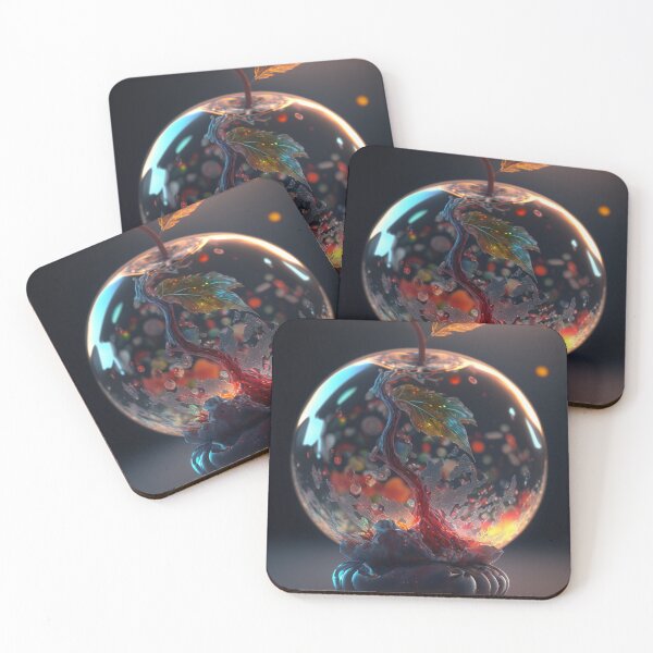 Item preview, An apple made of glass with a tiny fantasy world inside 12 designed and sold by jetaiart.