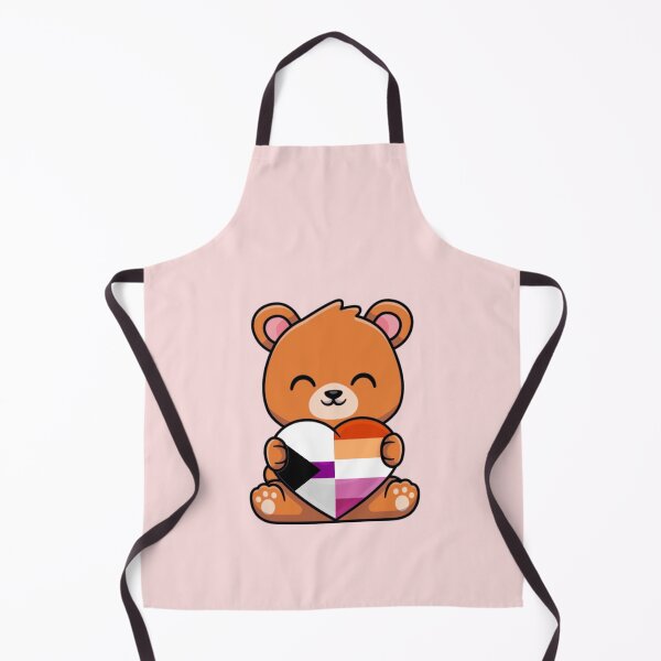 Item preview, Demi Lesbian Pride Flag Bear with Heart designed and sold by everything4eva.