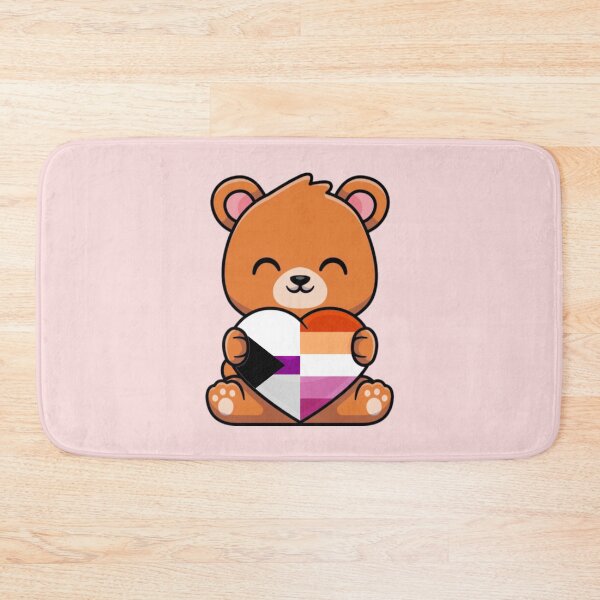 Item preview, Demi Lesbian Pride Flag Bear with Heart designed and sold by everything4eva.