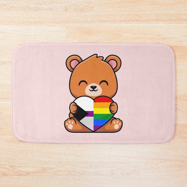 Item preview, Demi Rainbow Pride Flag Bear with Heart designed and sold by everything4eva.