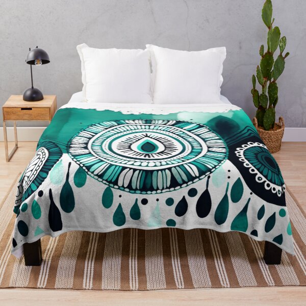 Artikelvorschau, Watercolor Pattern Indigo Teal entworfen und verkauft von artavantgarde.