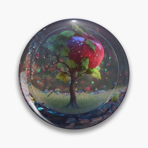Item preview, An apple made of glass with a tiny fantasy world inside 13 designed and sold by jetaiart.
