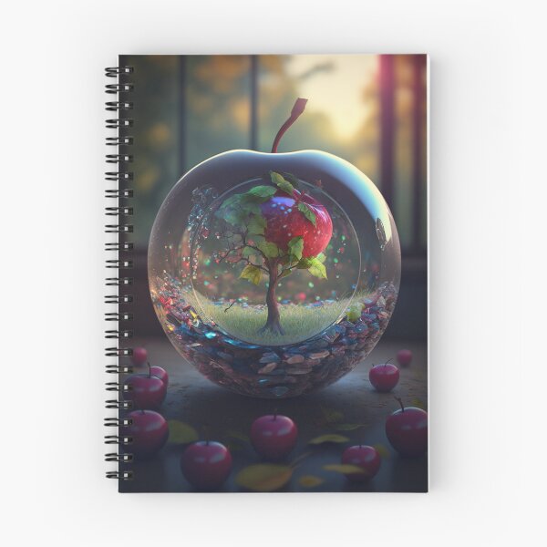 Item preview, An apple made of glass with a tiny fantasy world inside 13 designed and sold by jetaiart.