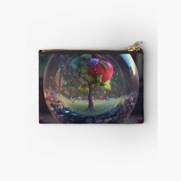 Item preview, An apple made of glass with a tiny fantasy world inside 13 designed and sold by jetaiart.
