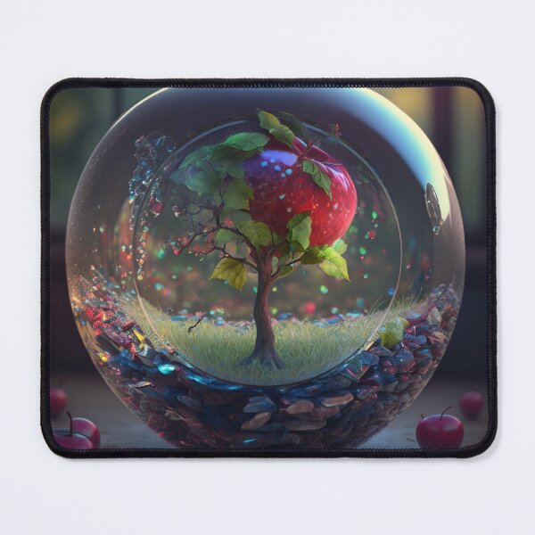 Item preview, An apple made of glass with a tiny fantasy world inside 13 designed and sold by jetaiart.