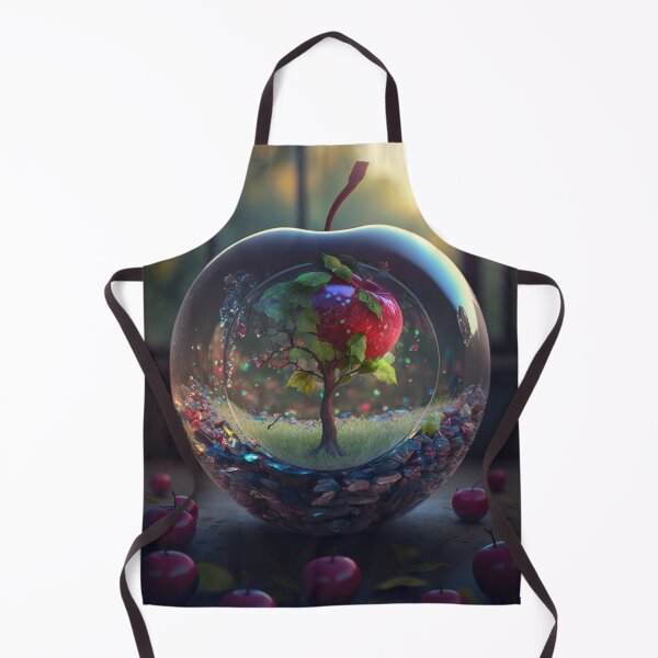 Item preview, An apple made of glass with a tiny fantasy world inside 13 designed and sold by jetaiart.