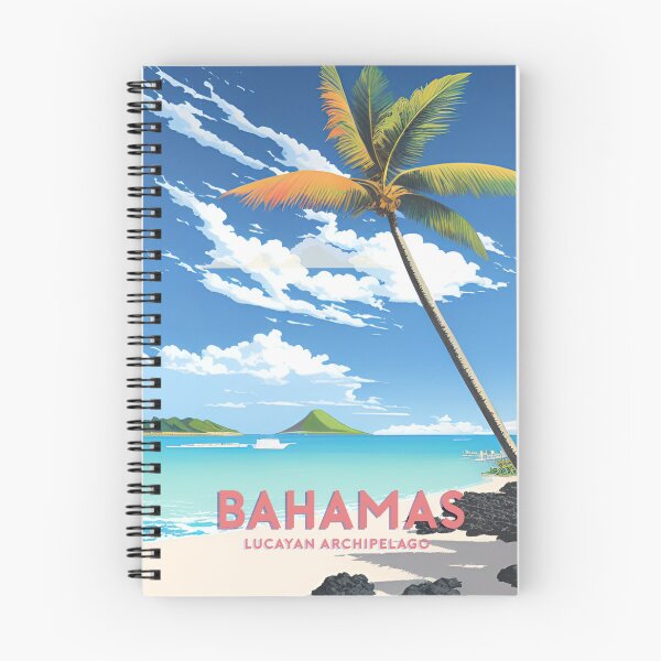 Item preview, Bahamas lucayan travel poster beach palms designed and sold by Arctic frame studio.