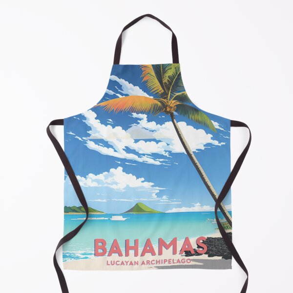 Item preview, Bahamas lucayan travel poster beach palms designed and sold by Arctic frame studio.