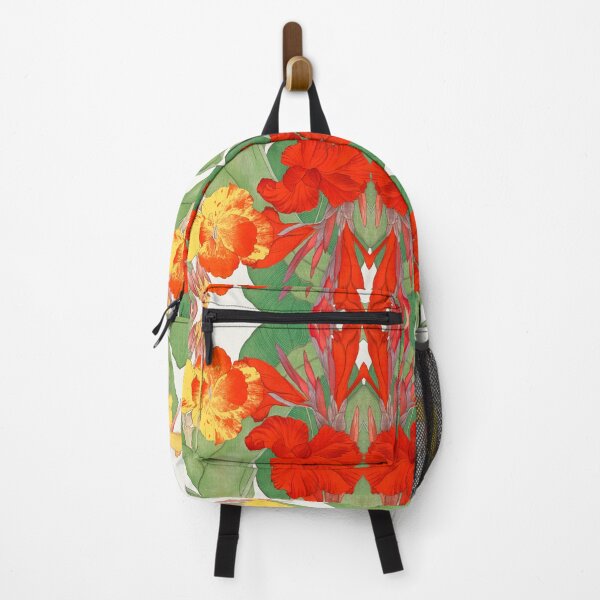 Item preview, Canna Flowers Japanese ukiyoe, Tanigami Kônan Bright Red Yellow designed and sold by SpiritGifts.