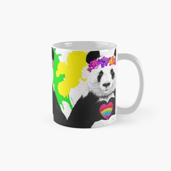 Aperçu de l'œuvre Panda Splatter Peinture Hipster Fleurs créée et vendue par DaniKates.