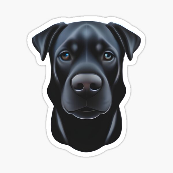 Look what I just made! A one-of-a-kind sticker art featuring the cutest black lab. #doglovers #supercute Sticker