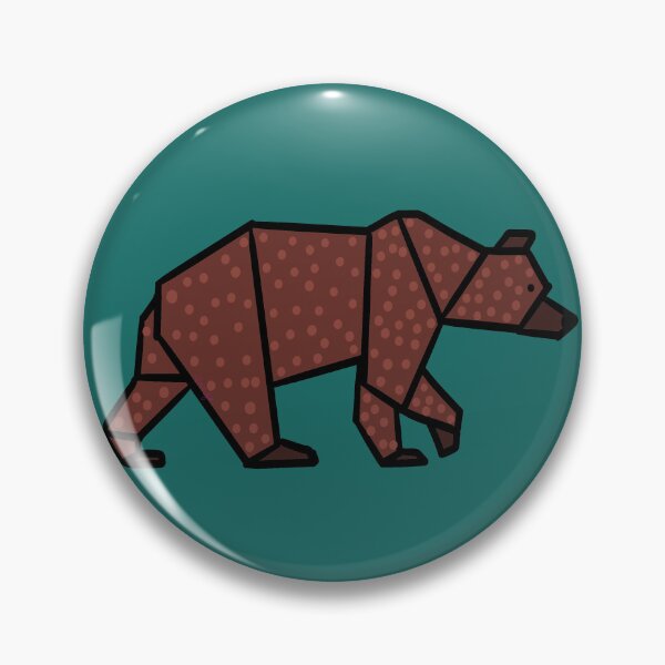 Item preview, Origami Bear, round doodle designed and sold by Playful Mae Designs.