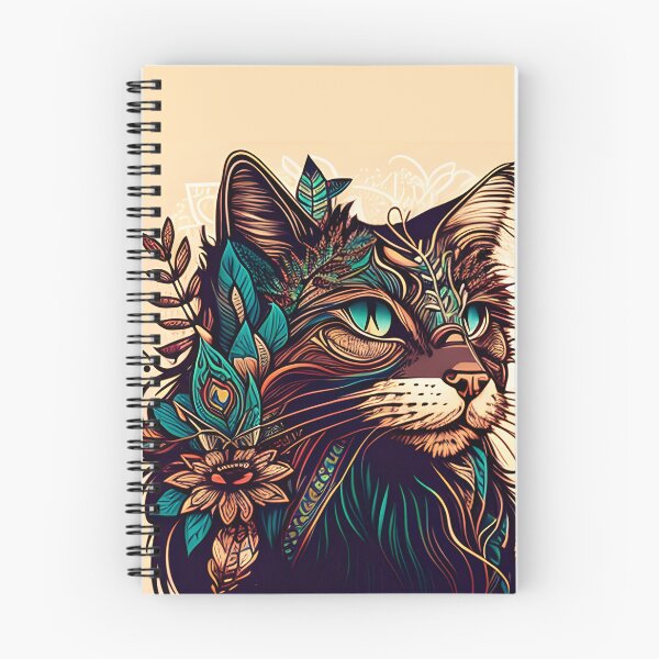 Item preview, Lady Cat Hippy Cat Boho Beautiful designed and sold by bernardbowman.