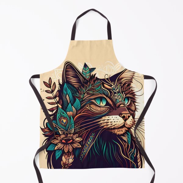 Item preview, Lady Cat Hippy Cat Boho Beautiful designed and sold by bernardbowman.