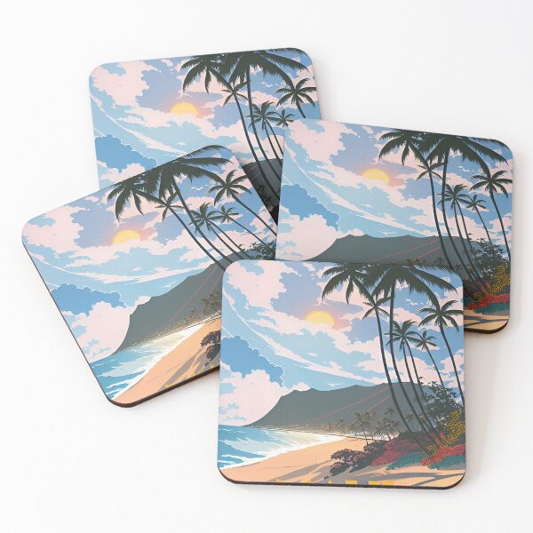 Item preview, Hawaii travel poster beach, volcano,  Maui  designed and sold by Arctic frame studio.