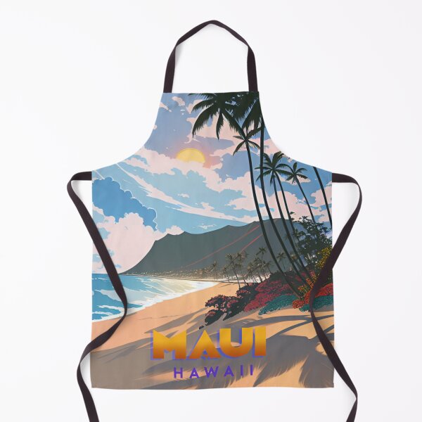Item preview, Hawaii travel poster beach, volcano, Maui designed and sold by Arctic frame studio.