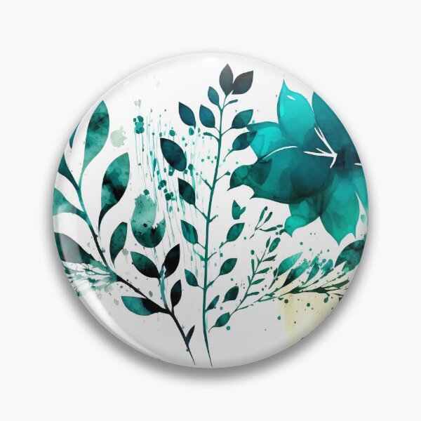 Artikelvorschau, Watercolor Flowers Indigo Teal entworfen und verkauft von artavantgarde.