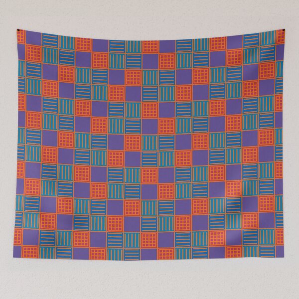 Item preview, Checkered mosaic in trendy color mix designed and sold by Vektoria.