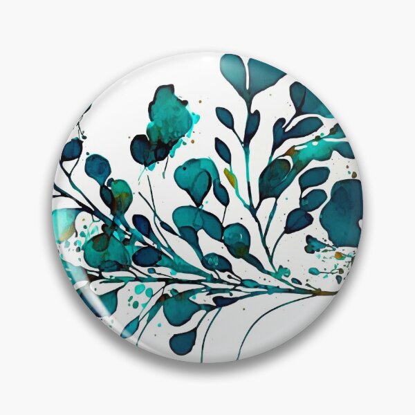 Artikelvorschau, Watercolor Flowers Indigo Teal entworfen und verkauft von artavantgarde.