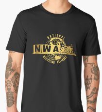 National Wrestling Alliance Logo - GOLD Men's Premium T-Shirt