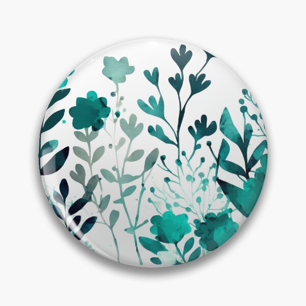 Artikelvorschau, Watercolor Flowers Indigo Teal entworfen und verkauft von artavantgarde.