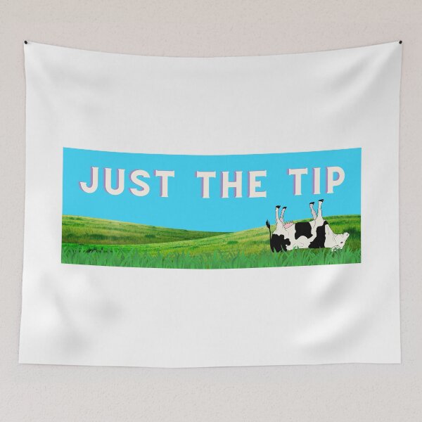 Item preview, Just The Cow Tip Bumper Sticker designed and sold by hyperfocusrach.