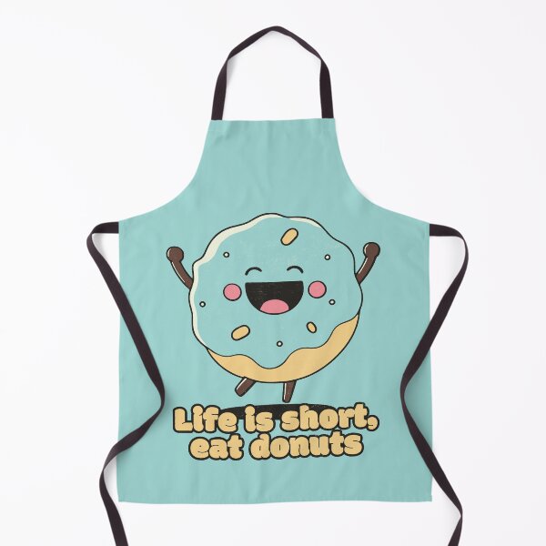 Item preview, Life is short, eat donuts - Happy Cute Donut designed and sold by RoboRaphael.