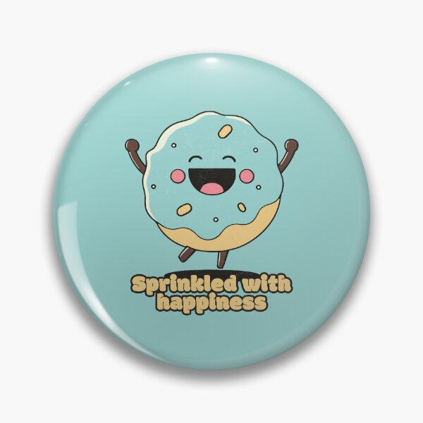 Item preview, Sprinkled with happiness - Happy Cute Donut designed and sold by RoboRaphael.