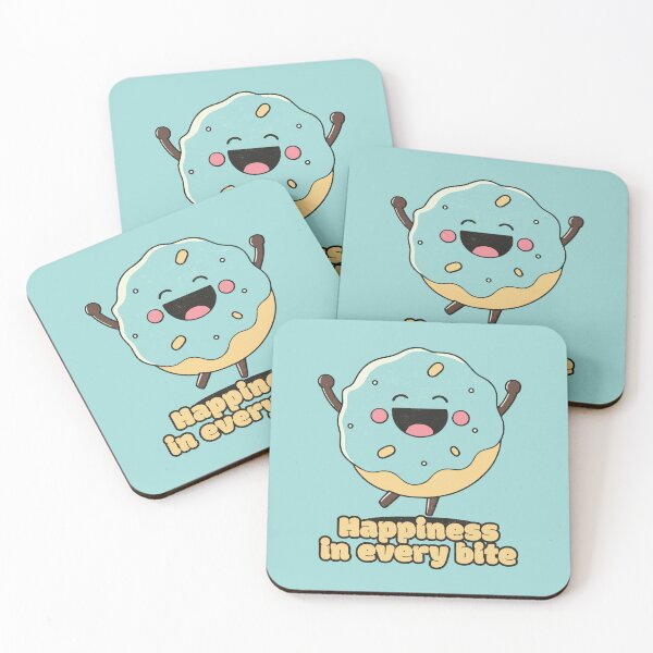 Item preview, Happiness in every bite - Happy Cute Donut designed and sold by RoboRaphael.