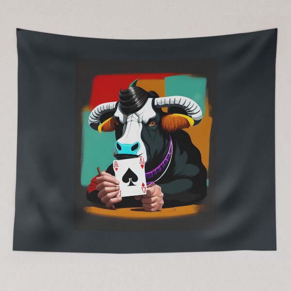 Item preview, Bull playing black jack designed and sold by Dezza2022.