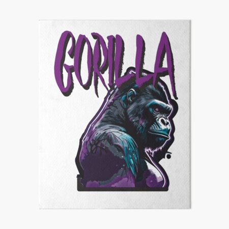 Gorilla Grip: Powerful and Primal Gorilla Face Merch Art Board Print for  Sale by AstroBeastCo